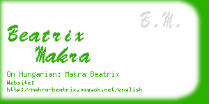 beatrix makra business card